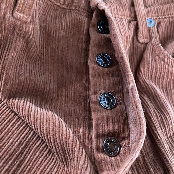 Agolde Riley Long‎ Corduroy Pants Womens Size 26 Brown Cotton Blend PT-2117 - Picture 6 of 8